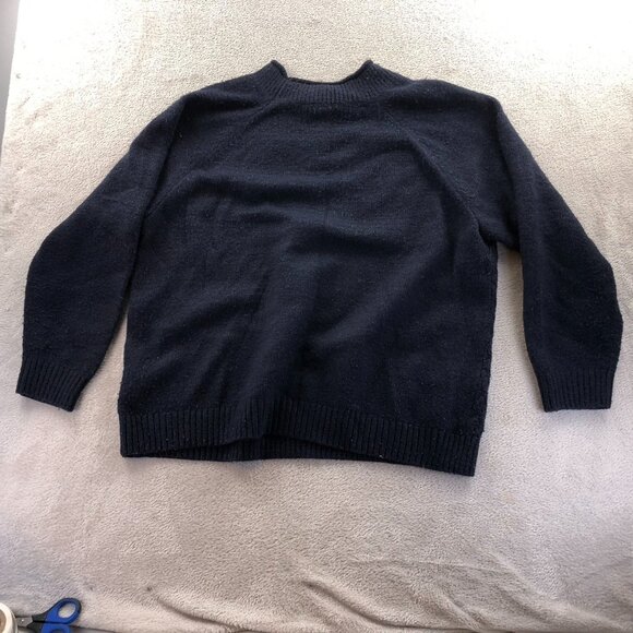 Croft & Barrow Womens Sweater Size XXL Mock Neck Navy Blue Knit Textured Casual - Picture 11 of 12
